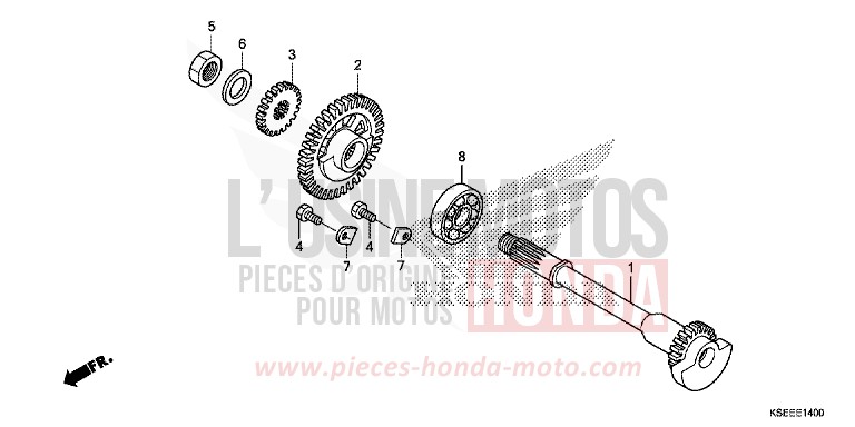 AUSGLEICHER von CRF150R "Big Wheels" EXTREME RED (R292) von 2018